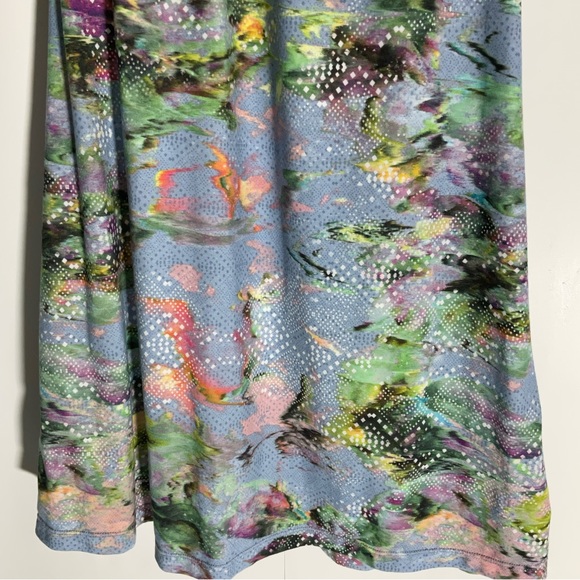 Prana Cantine Dress Blue Graceful Stretch Halter Double Strap back Round Neck XS - Picture 8 of 16